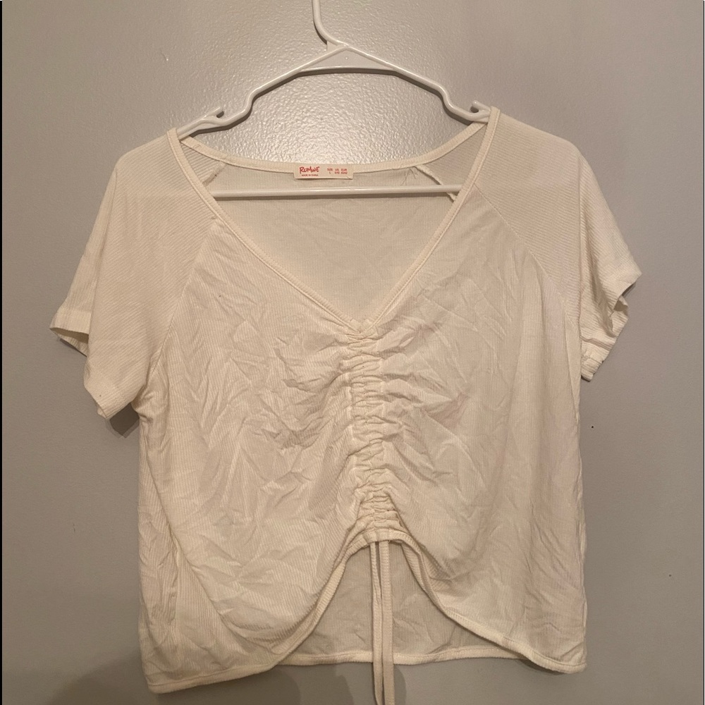 White adjustable crop top!